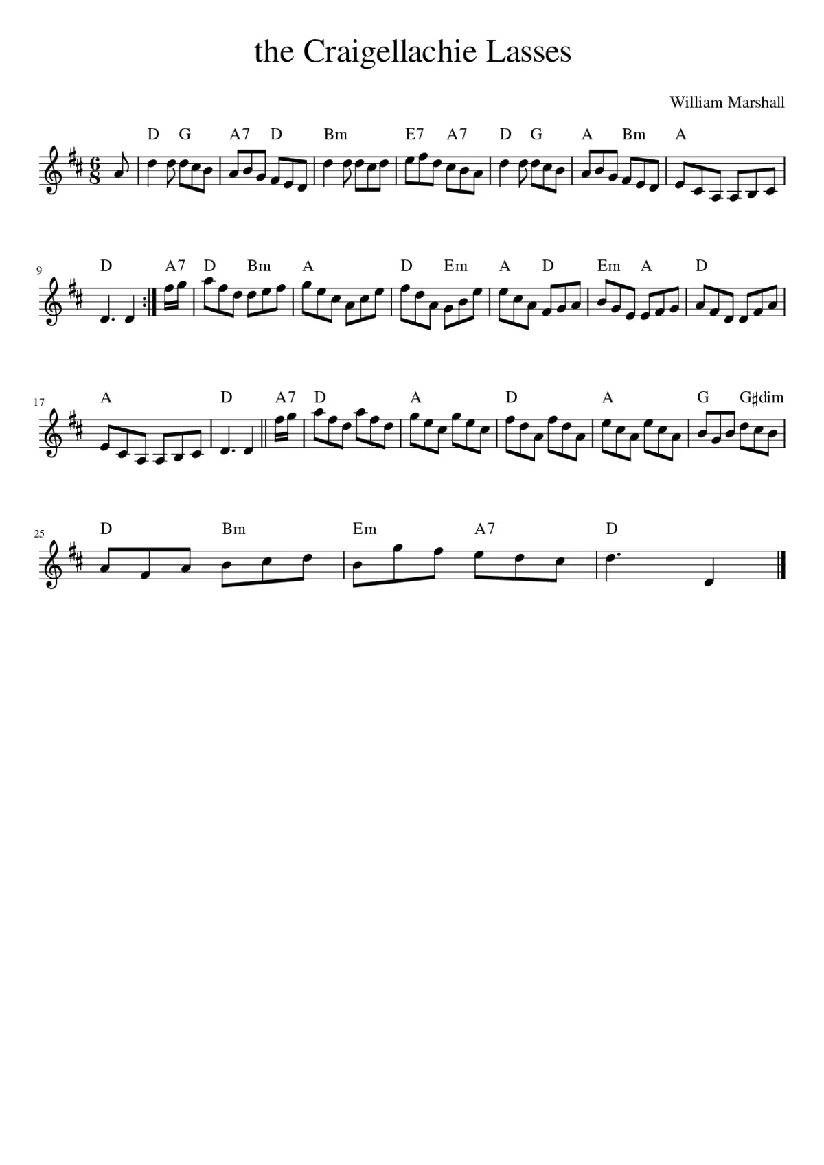 The Craigellachie Lasses - Page 1