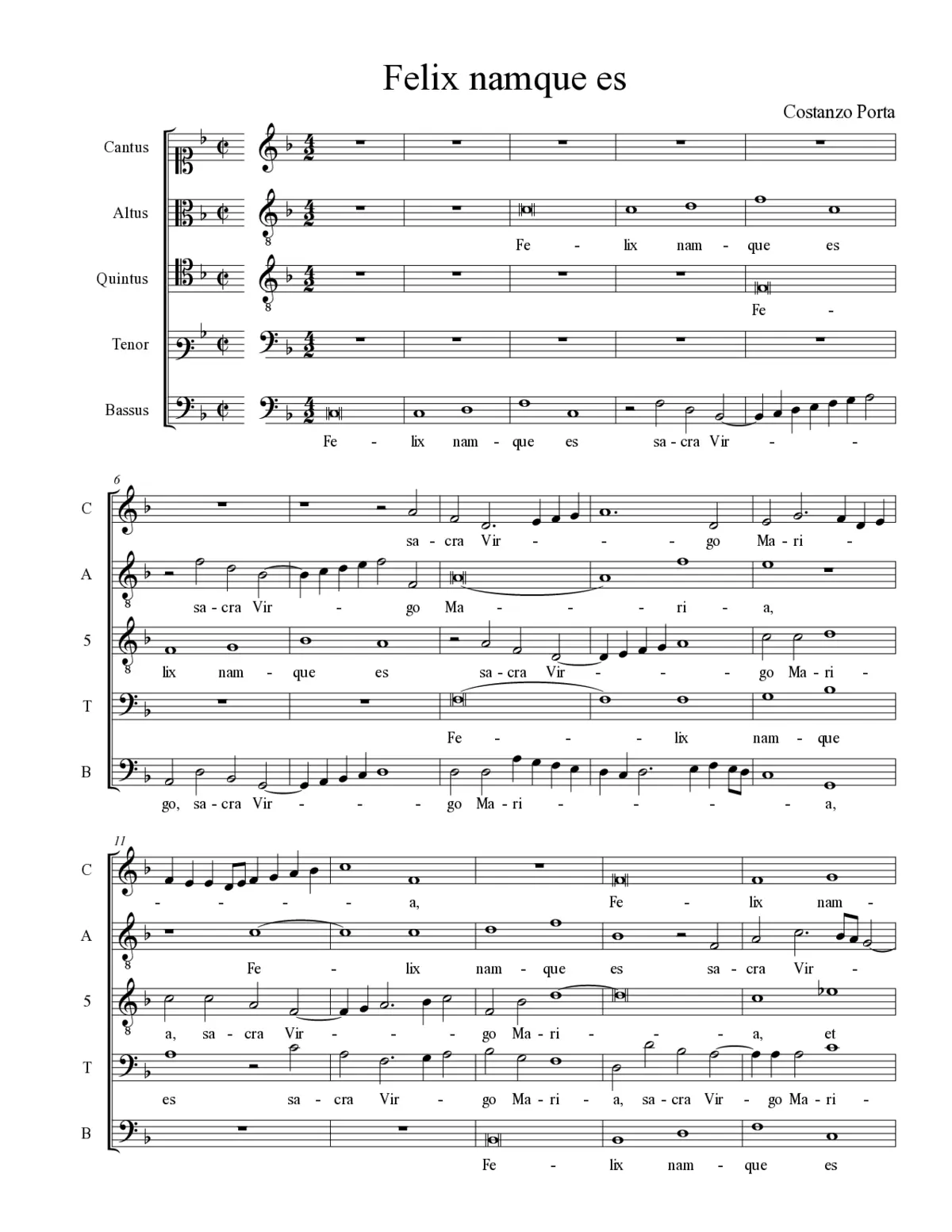 Felix namque es - Page 1