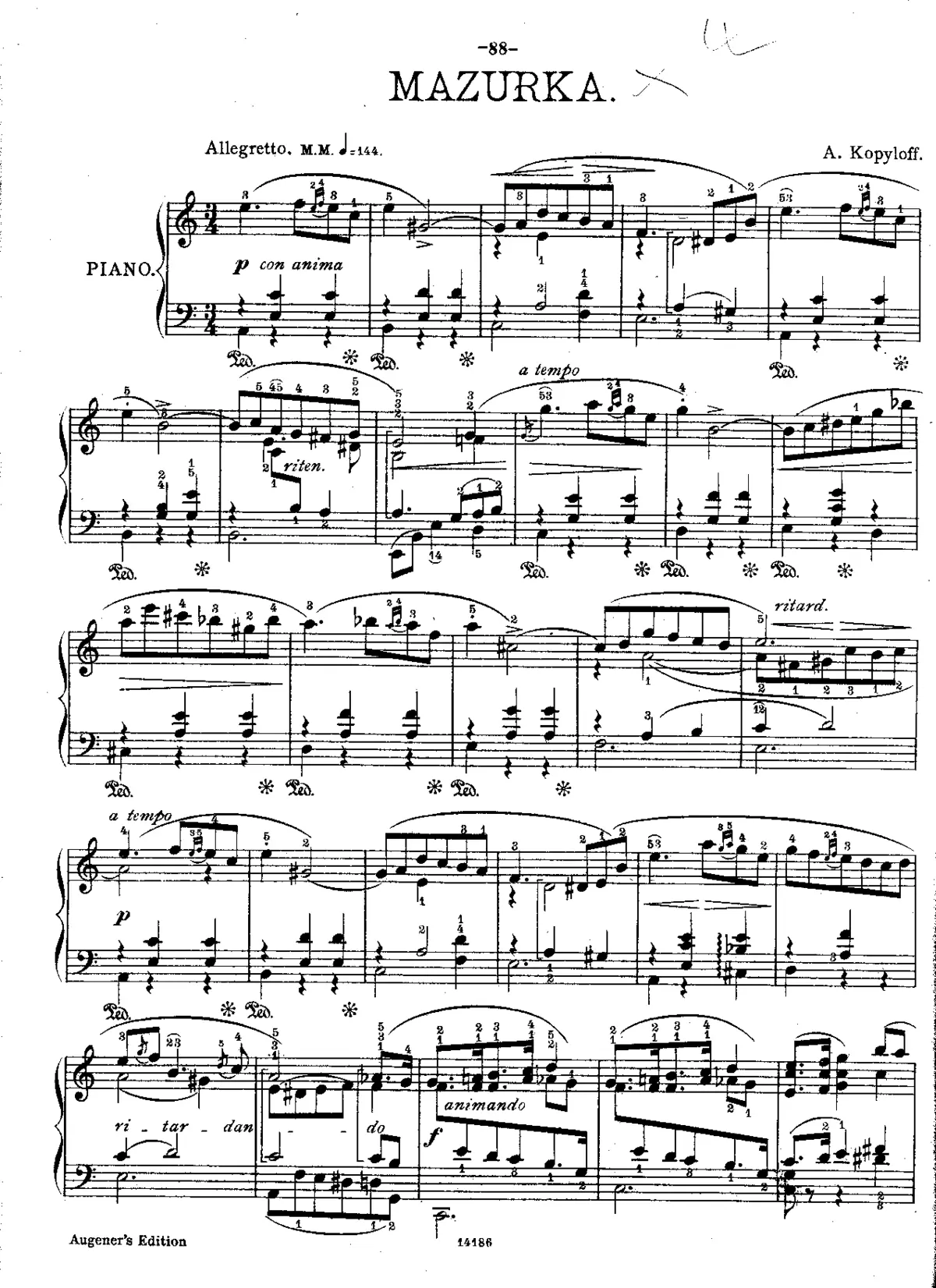 2 Pieces, Op.13bis - Page 1