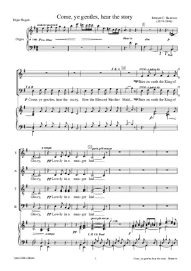 Come, ye gentles, hear the story