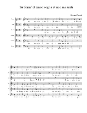 Tu dorm' et amor veglia et non mi senti