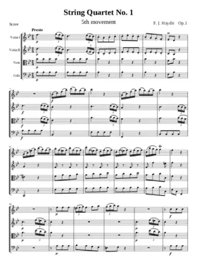 String Quartet No.1 Op.1 Mvt.5