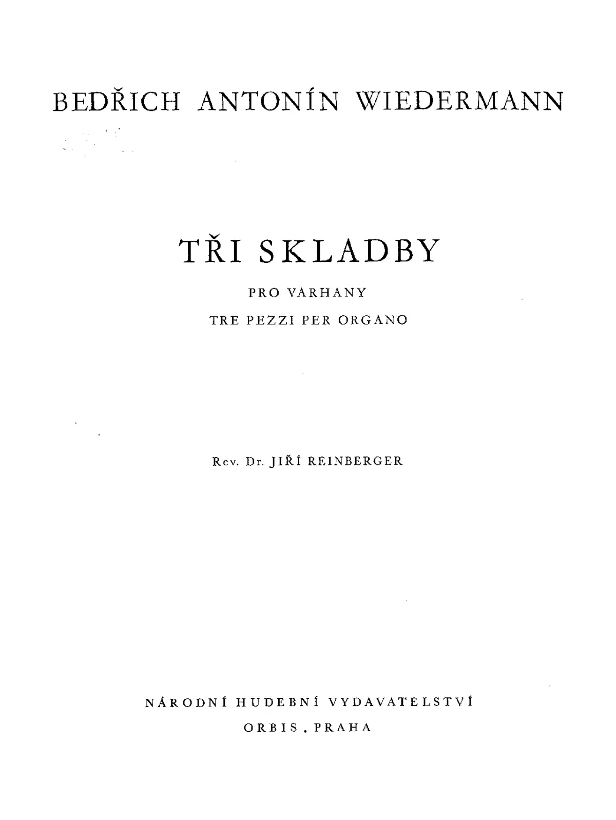 Tři skladby pro varhany - Page 1