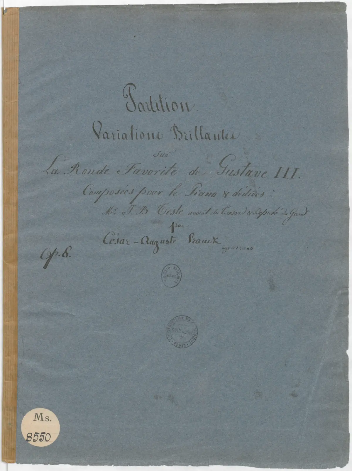 Variations brillantes sur 'Gustave III', CFF 133 - Page 1