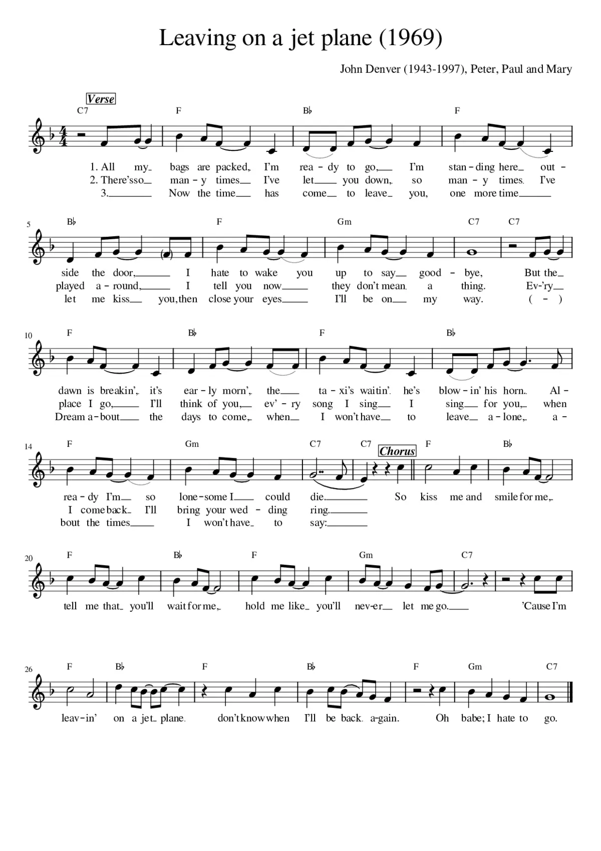 leaving on a jet plane - Page 1