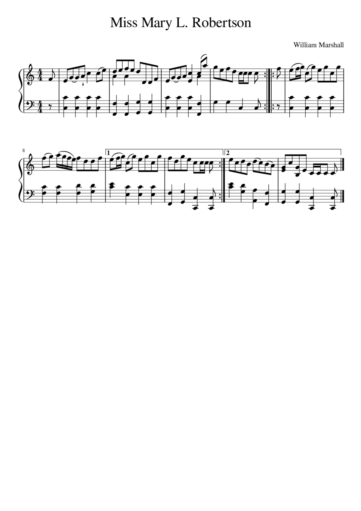 Miss Mary L. Robertson - Page 1