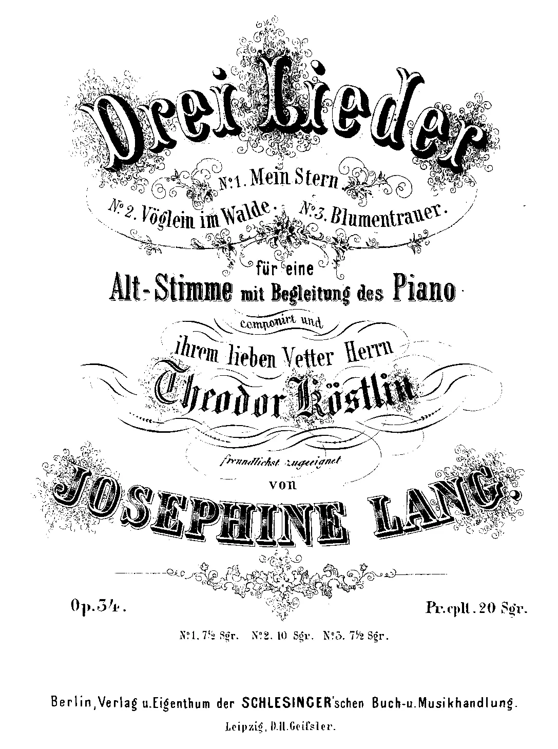 3 Lieder, Op.34(36) - Page 1