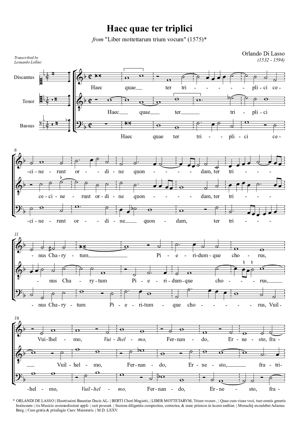 Haec quae ter triplici - Page 1
