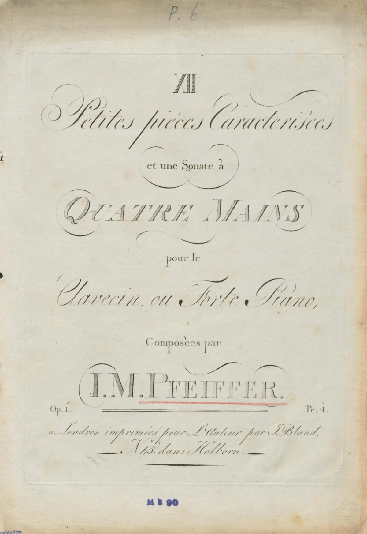 12 Petites pièces caractérisées et une sonate à quatre mains - Page 1