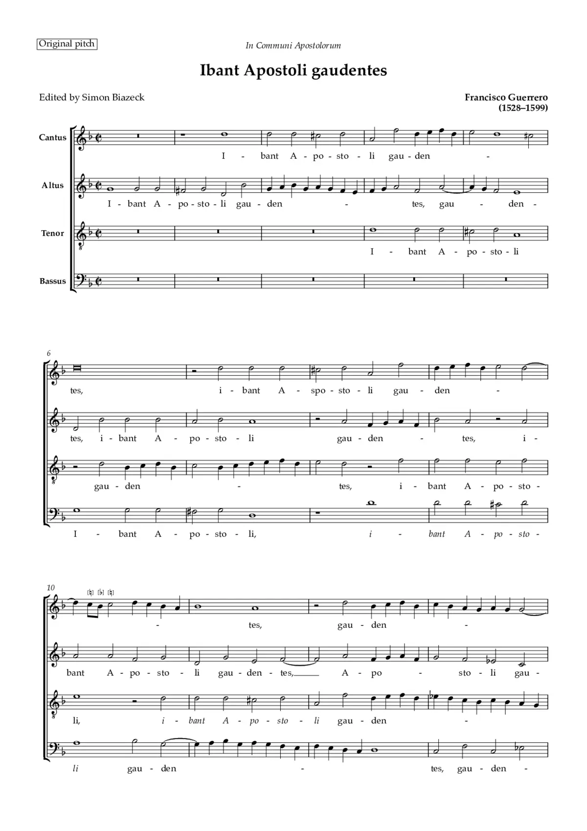 Ibant Apostoli gaudentes - Page 1