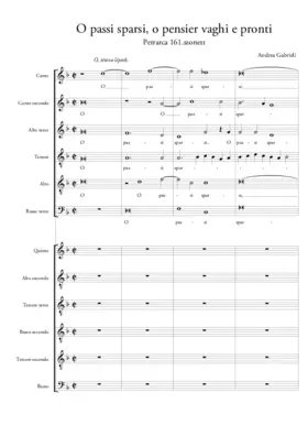O passi sparsi, o pensier vaghi e pronti