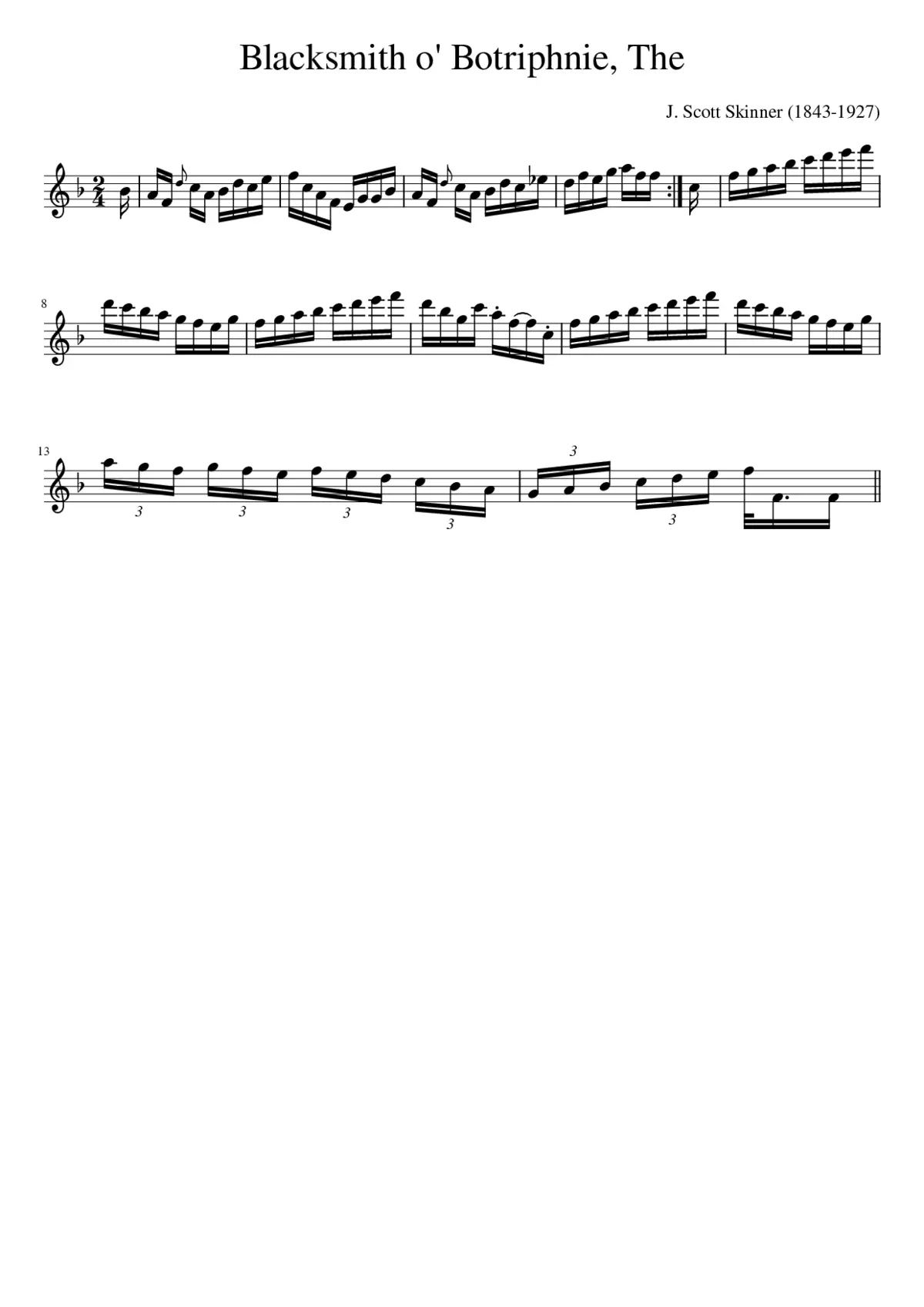 The Blacksmith o' Botriphnie - Page 1