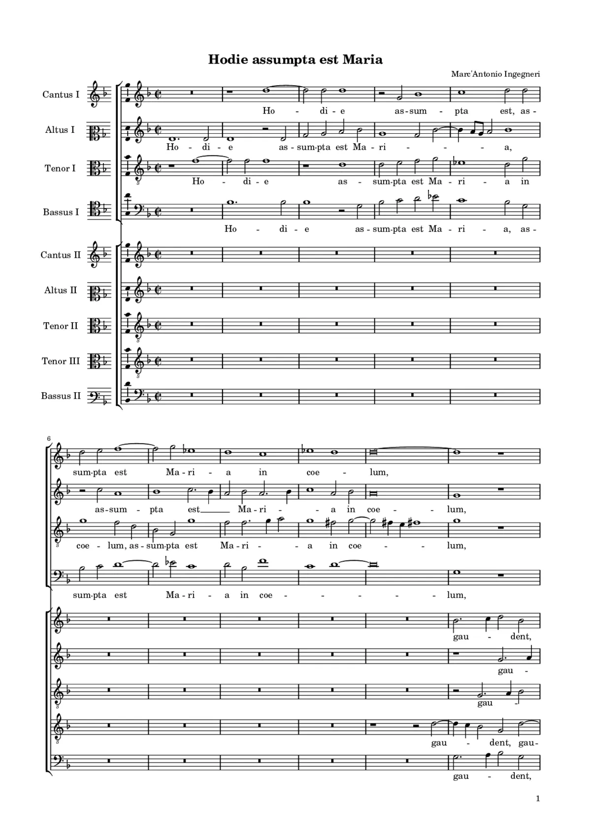 Hodie assumpta est Maria - Page 1