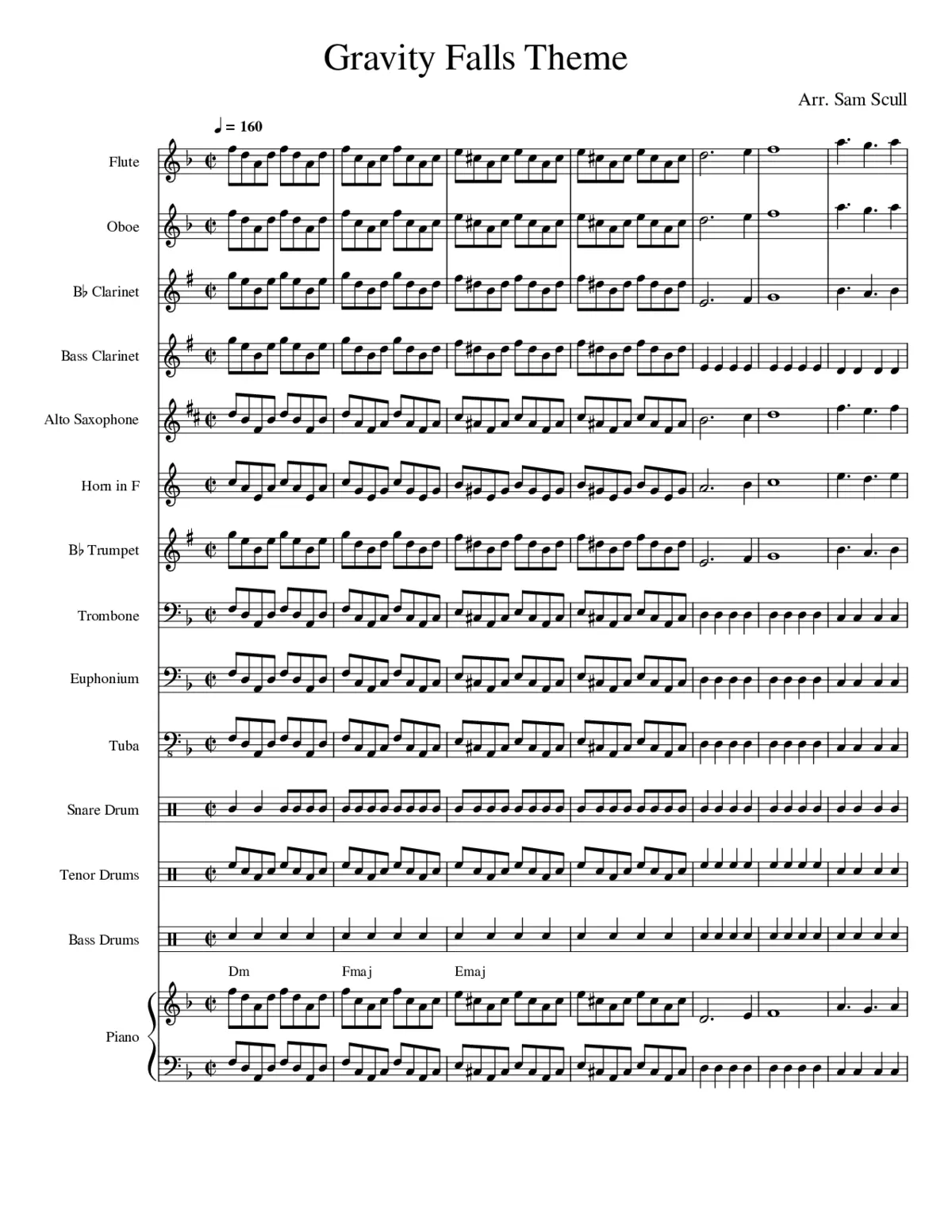 Gravity Falls Theme - Page 1