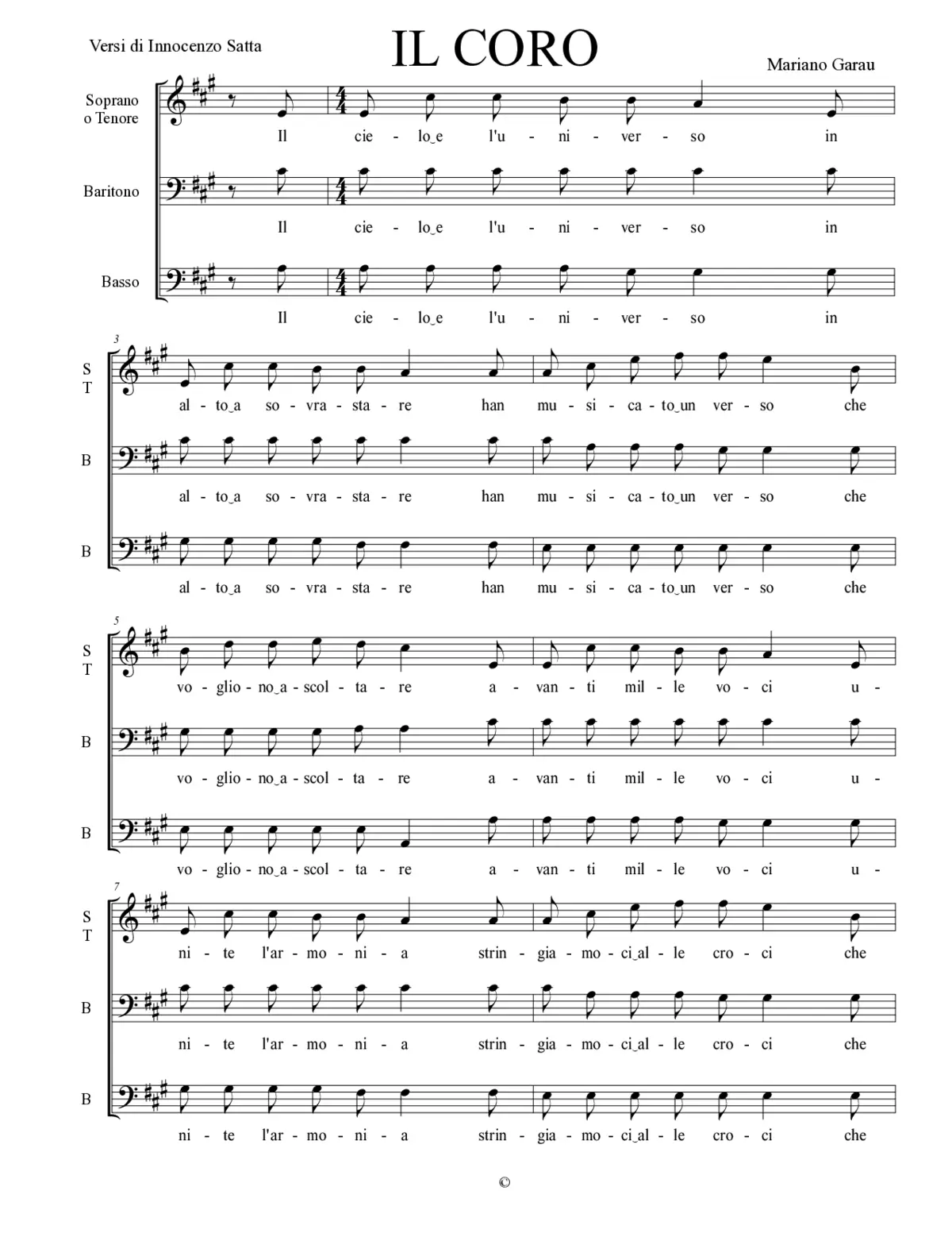 Il coro - Page 1