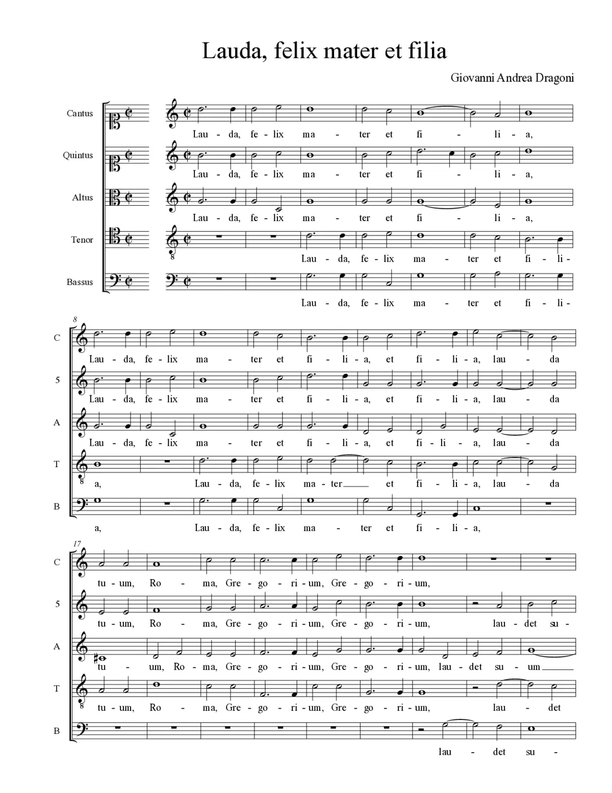 Lauda, felix mater et filia - Page 1