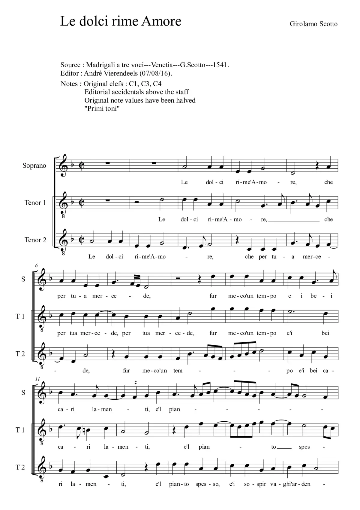 Le dolce rime Amore - Page 1
