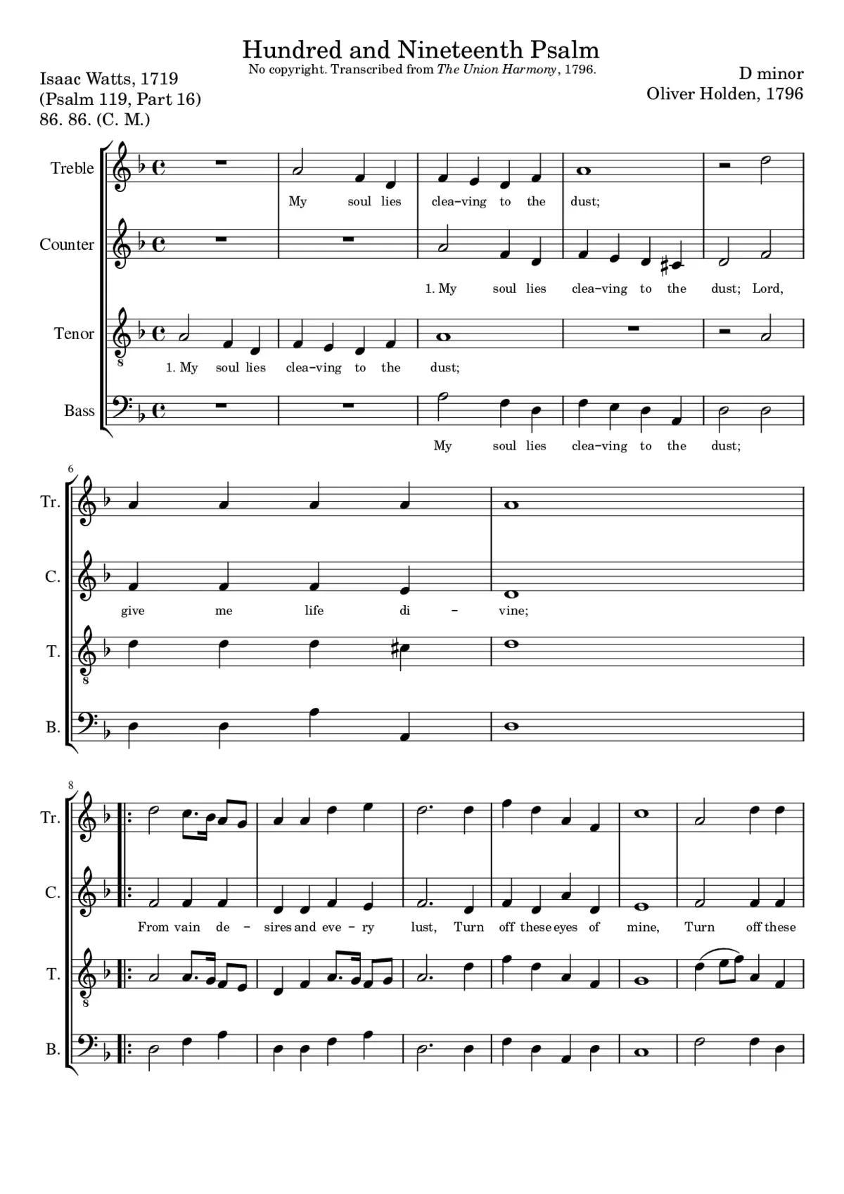 Hundred and Nineteenth Psalm - Page 1