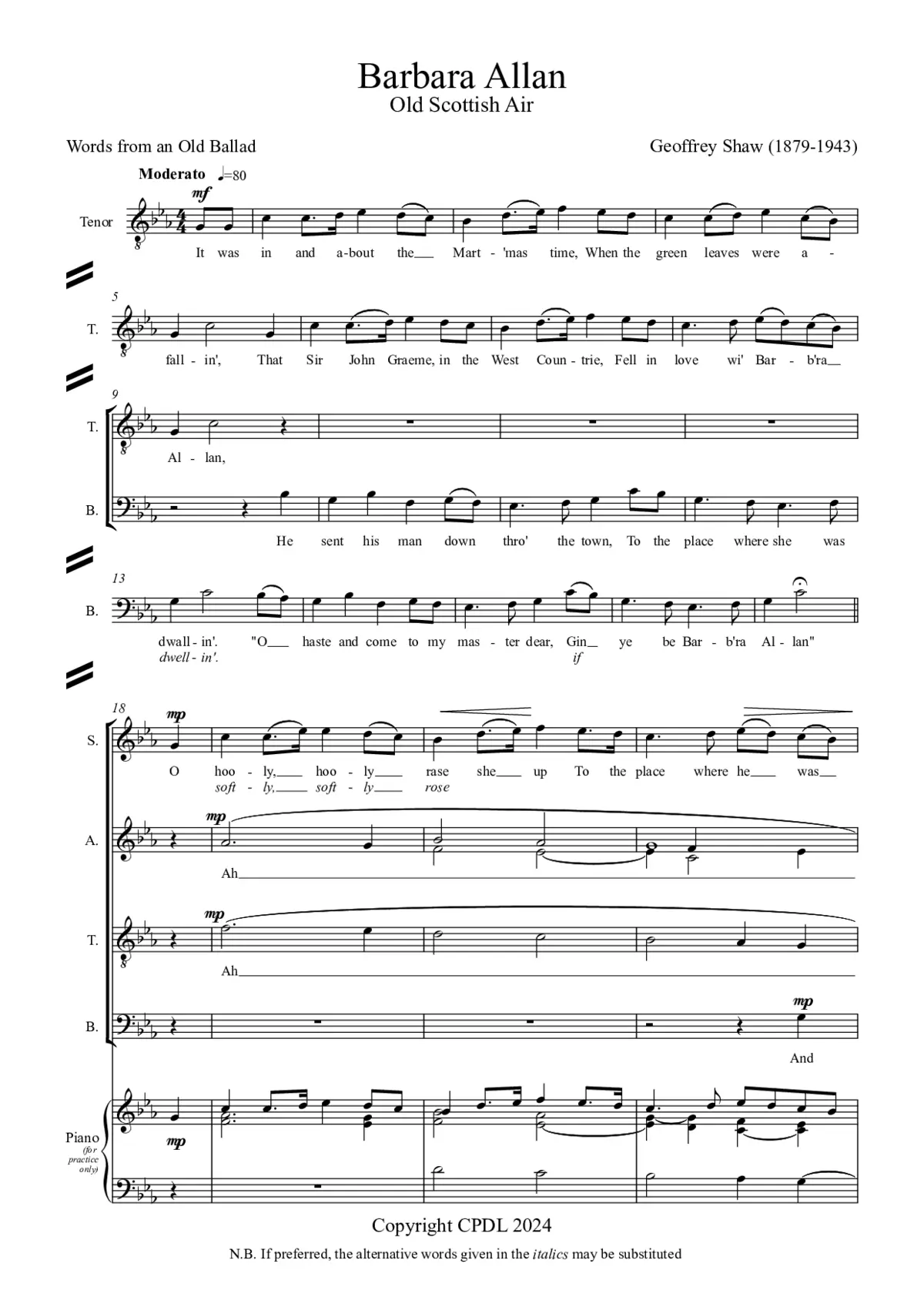 Barbara Allen - Page 1