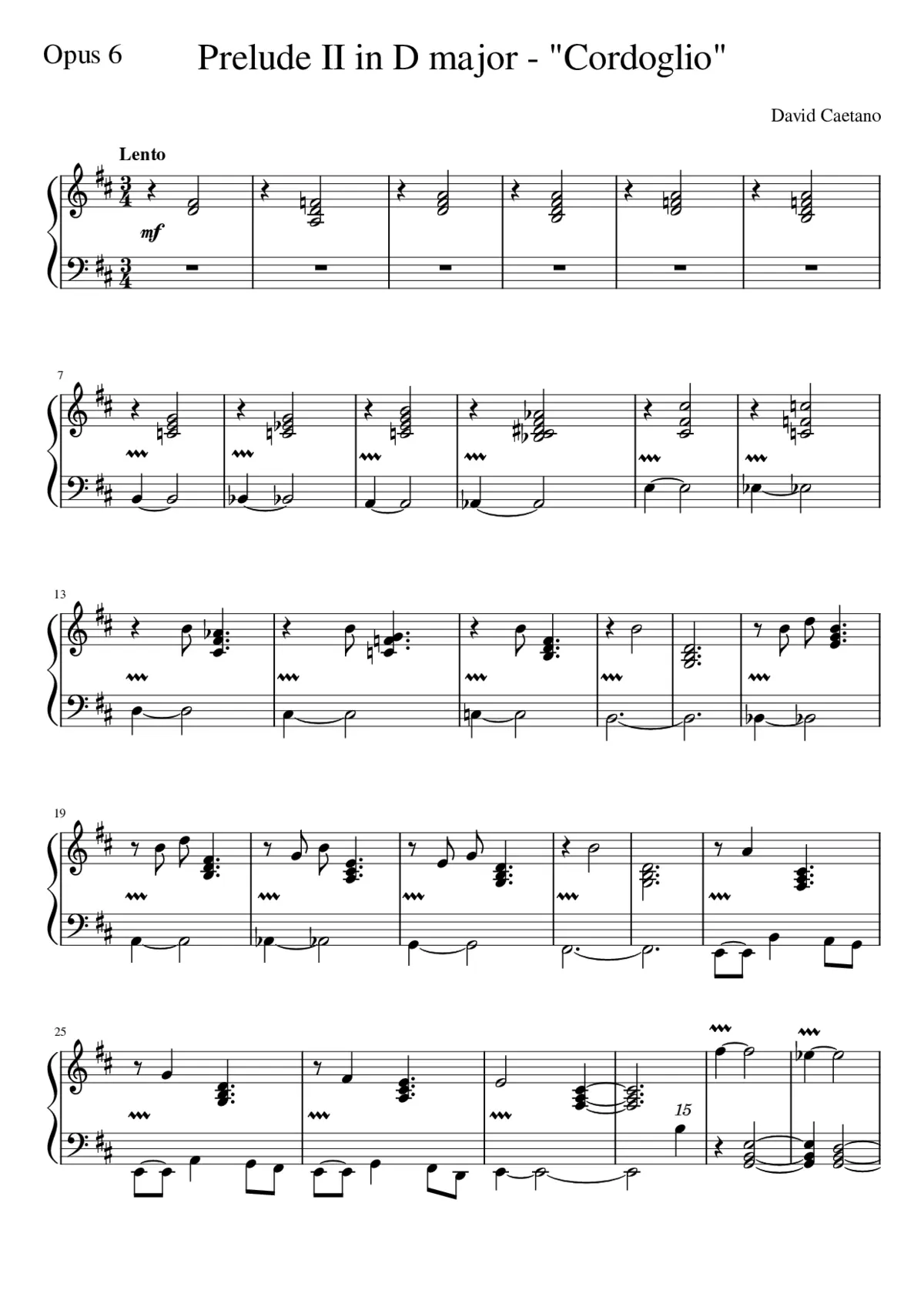 Prelude II - Page 1