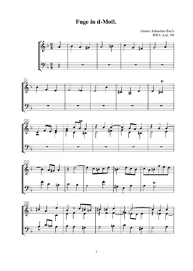 Fugue in D minor, BWV Anh.99