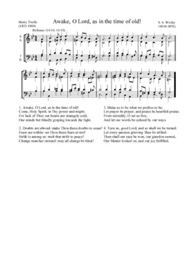 Awake, O Lord, as in the time of old!