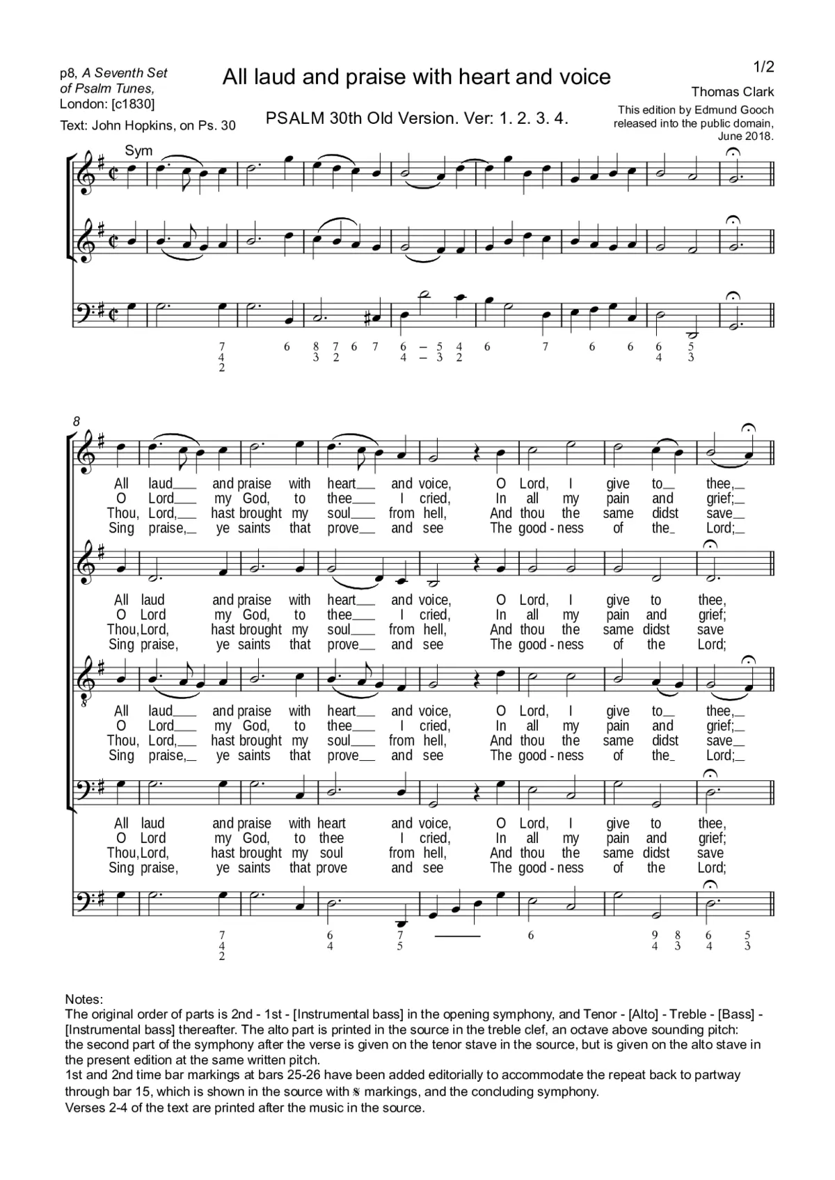 All laud and praise with heart and voice - Page 1