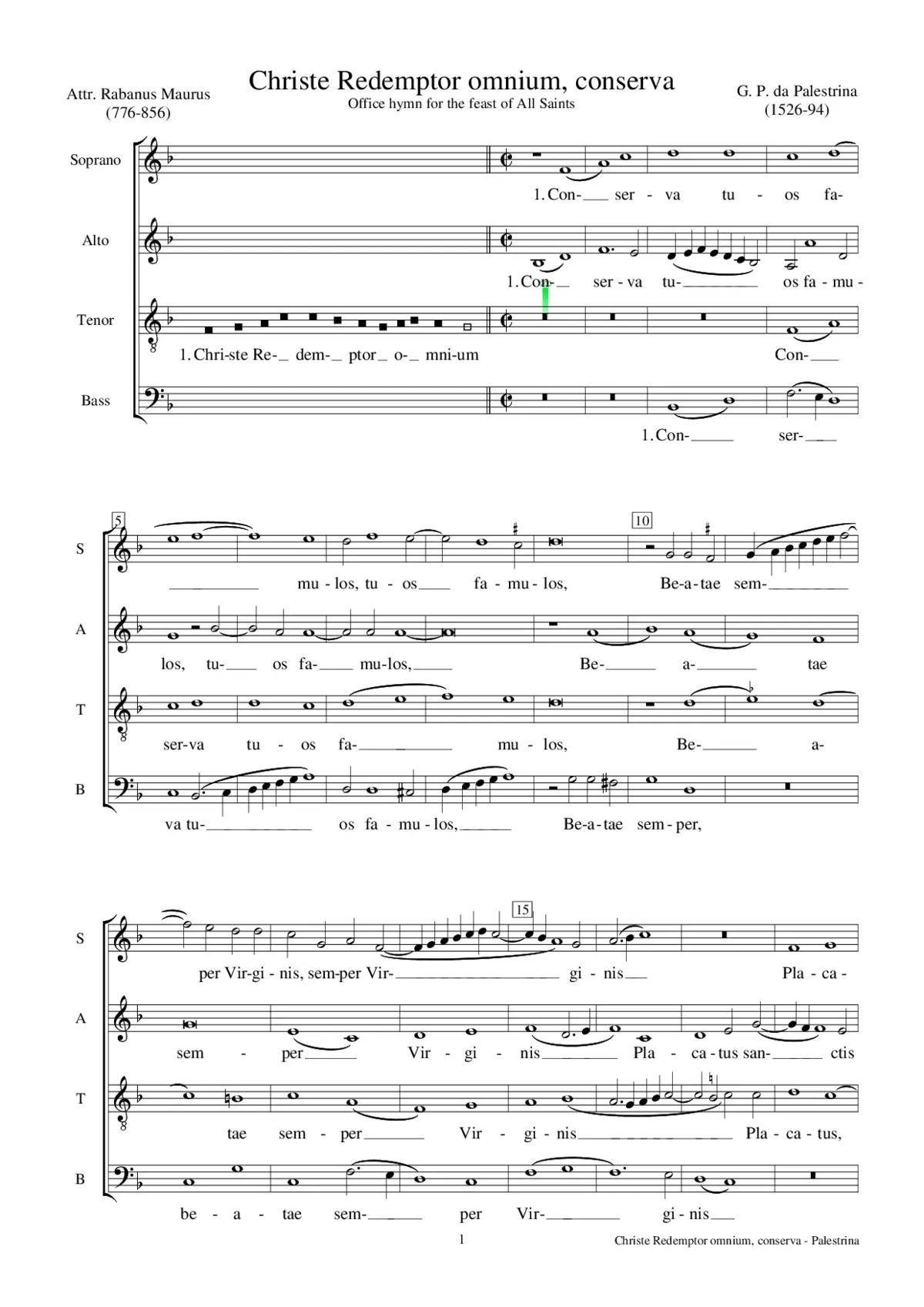Christe Redemptor omnium, conserva - Page 1