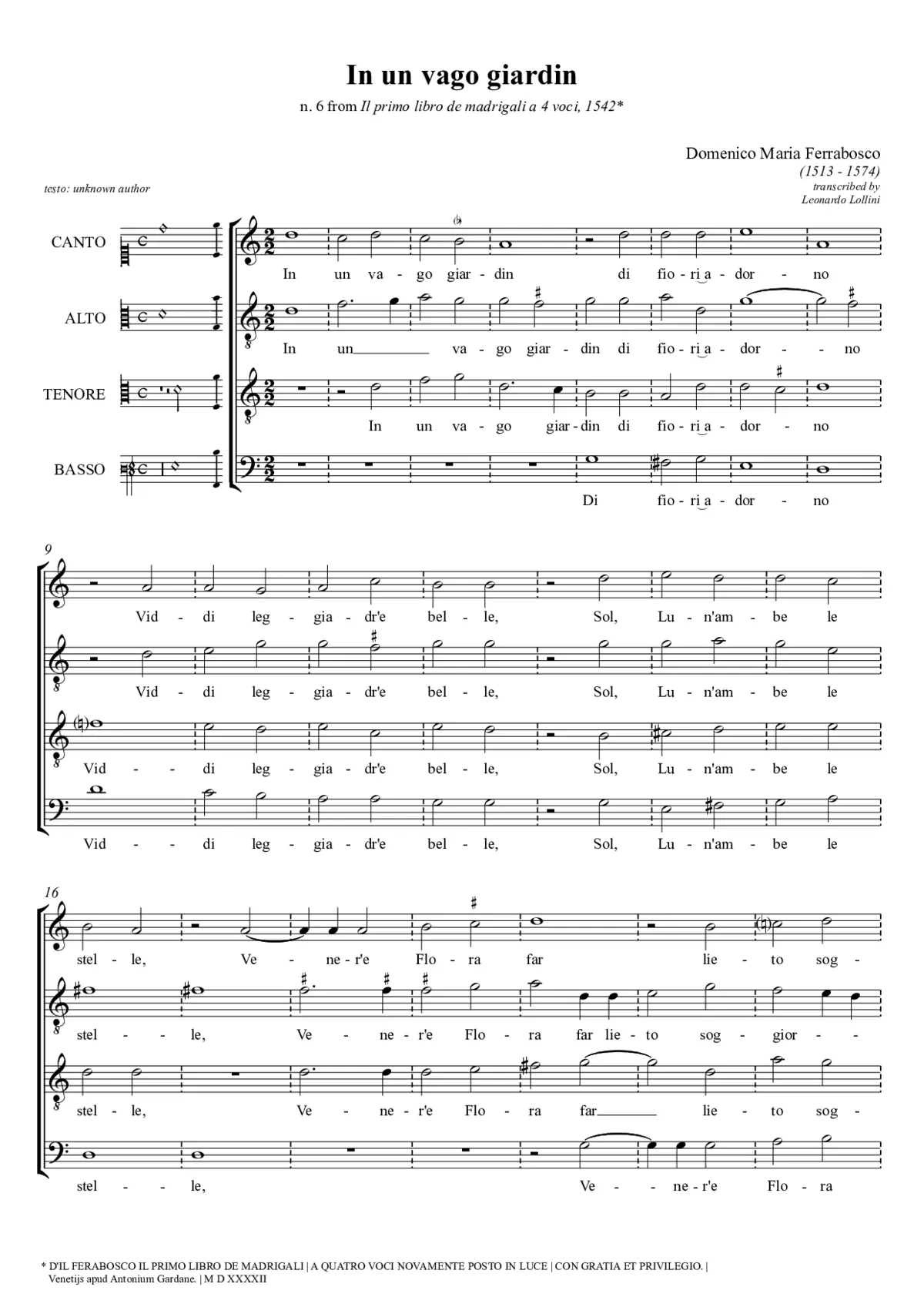 In un vagho giardin - Page 1