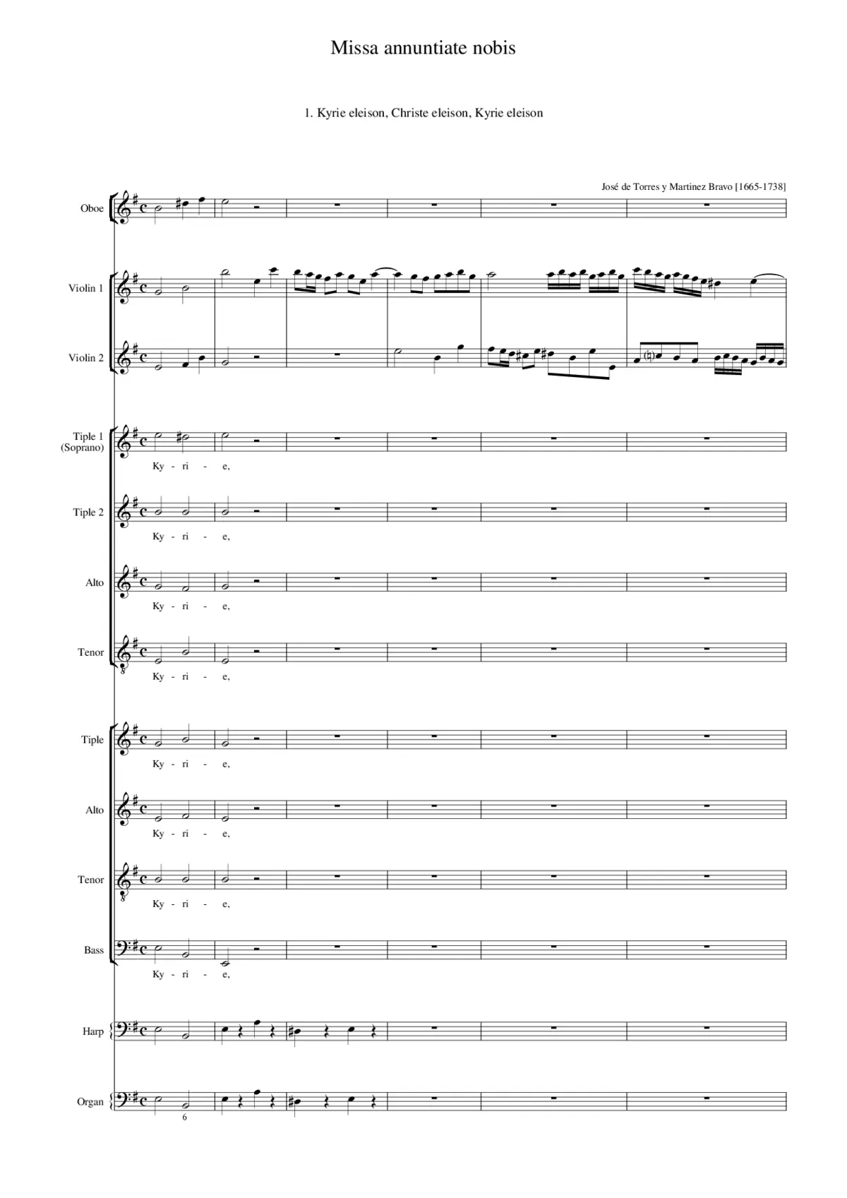 Missa annuntiate nobis - Page 1