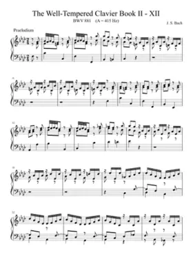 Prelude and Fugue in F minor BWV 881