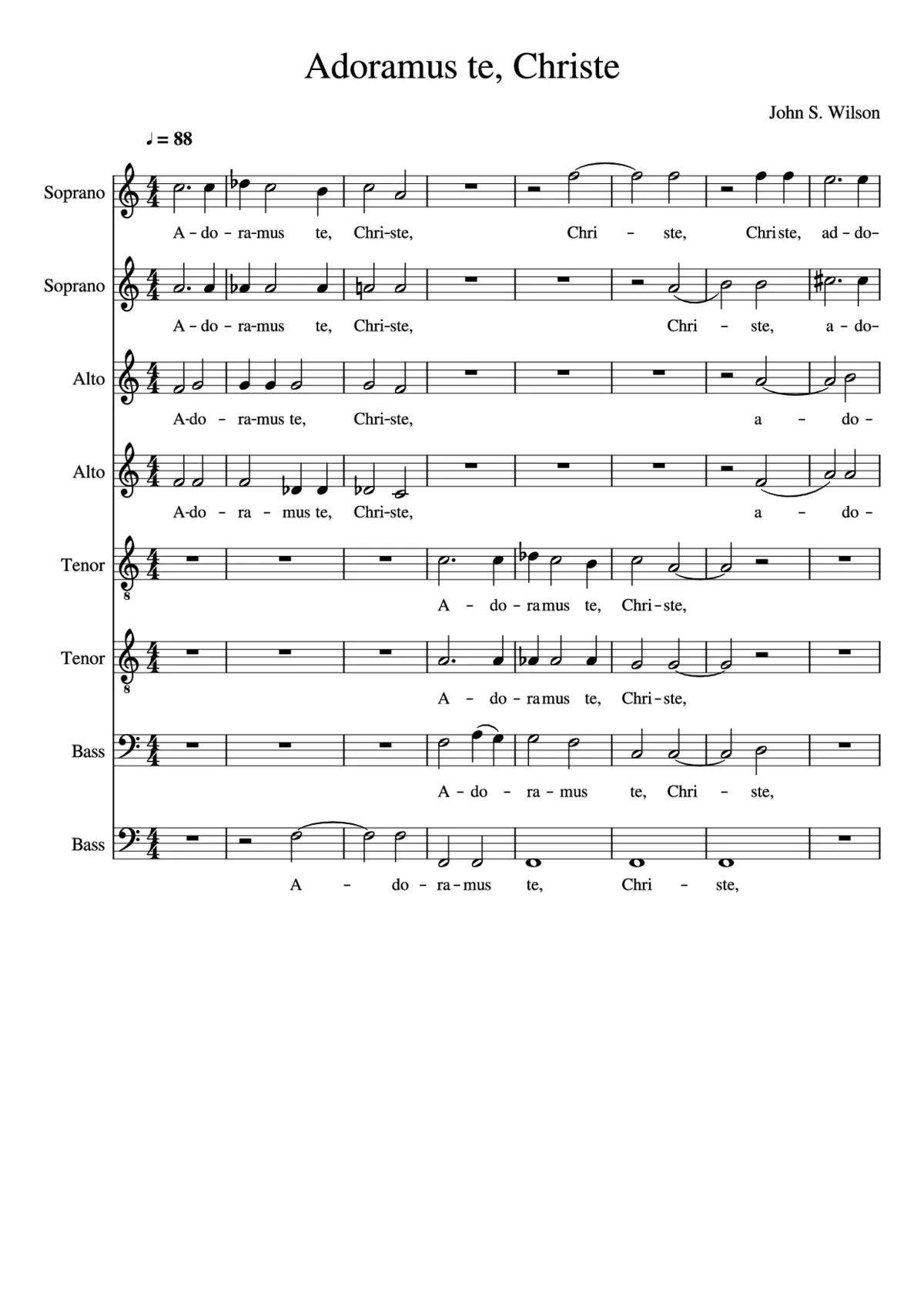 Adoramus te - Page 1