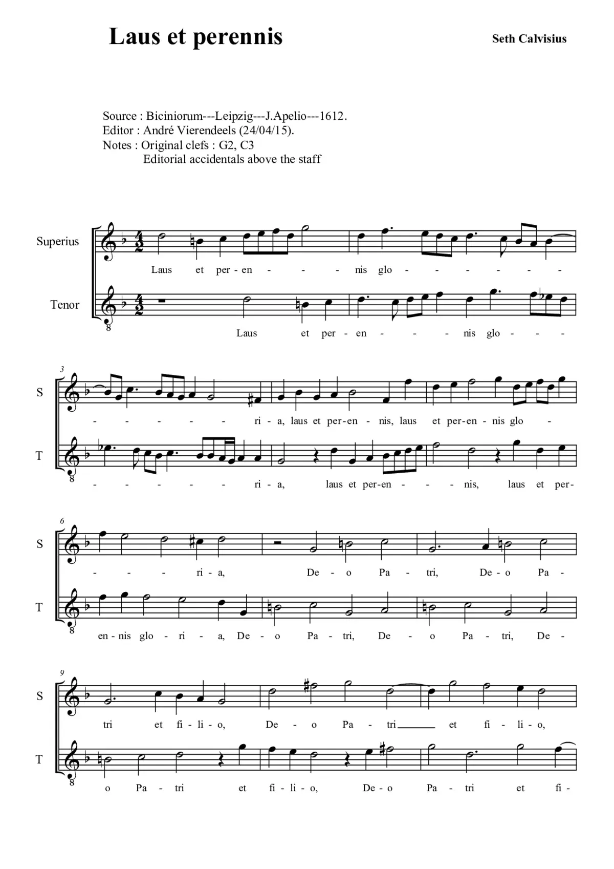 Laus et perennis gloria - Page 1