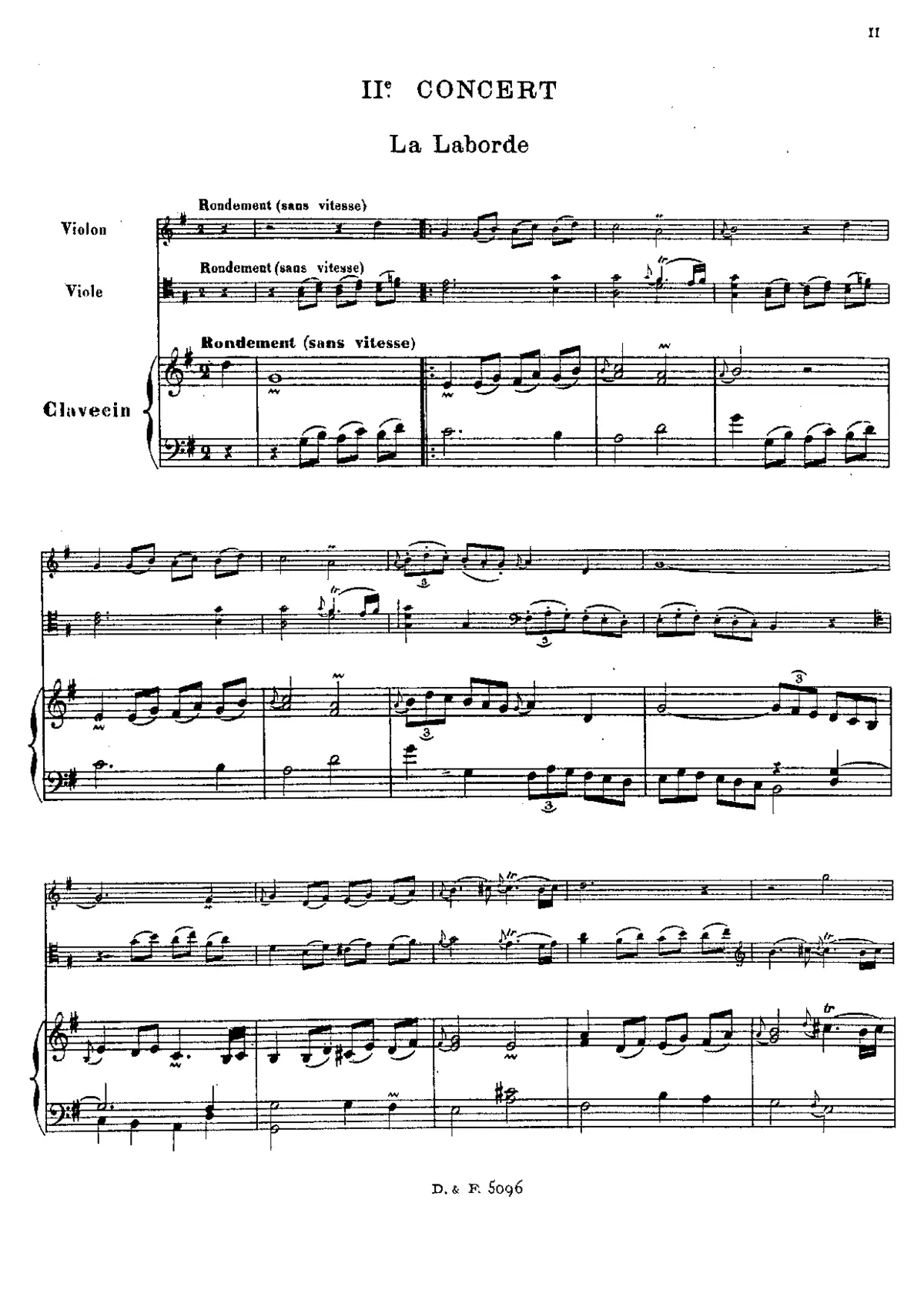 Second Concert in G major - Page 1