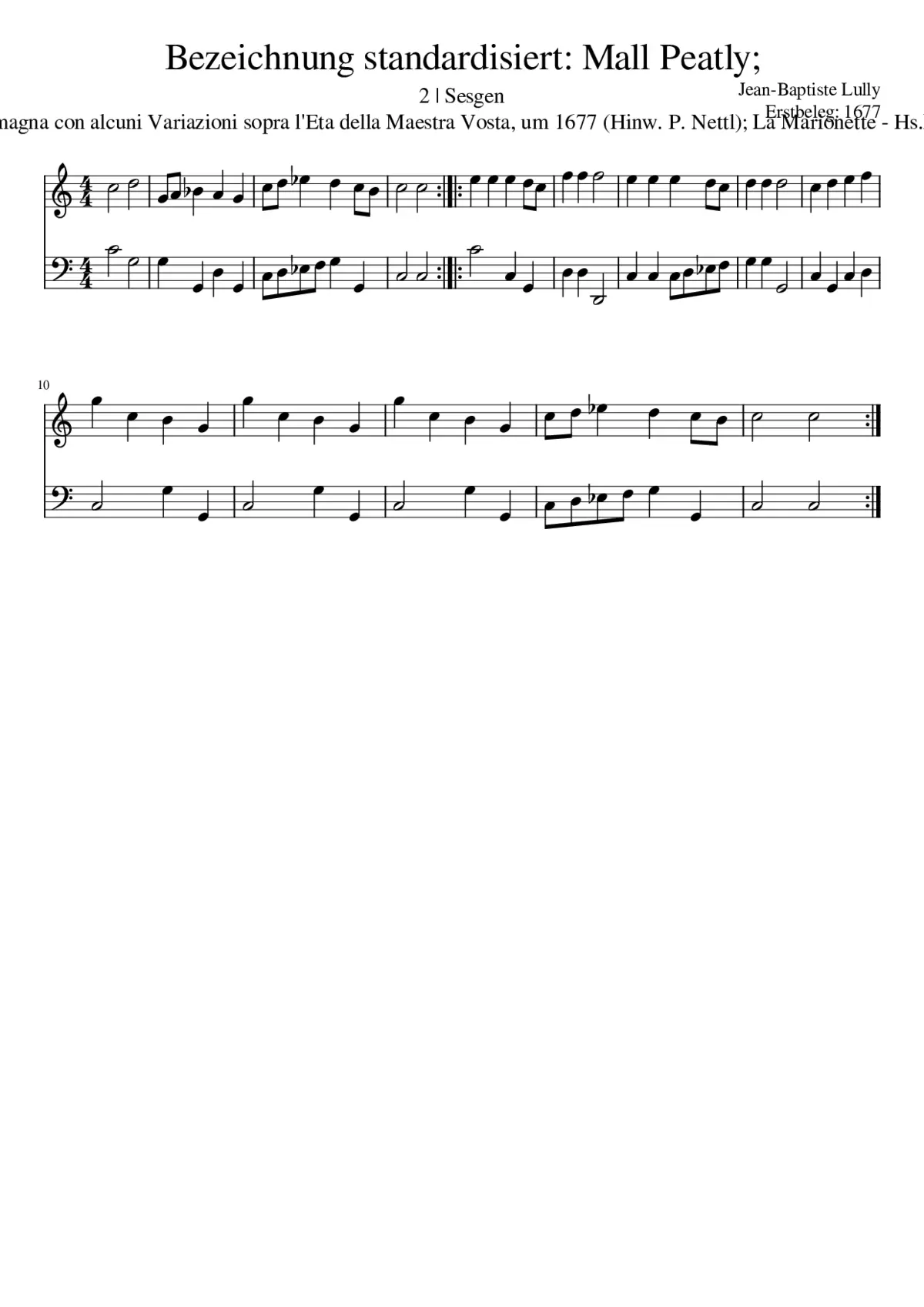 Bezeichnung standardisiert: Mall Peatly; - Page 1