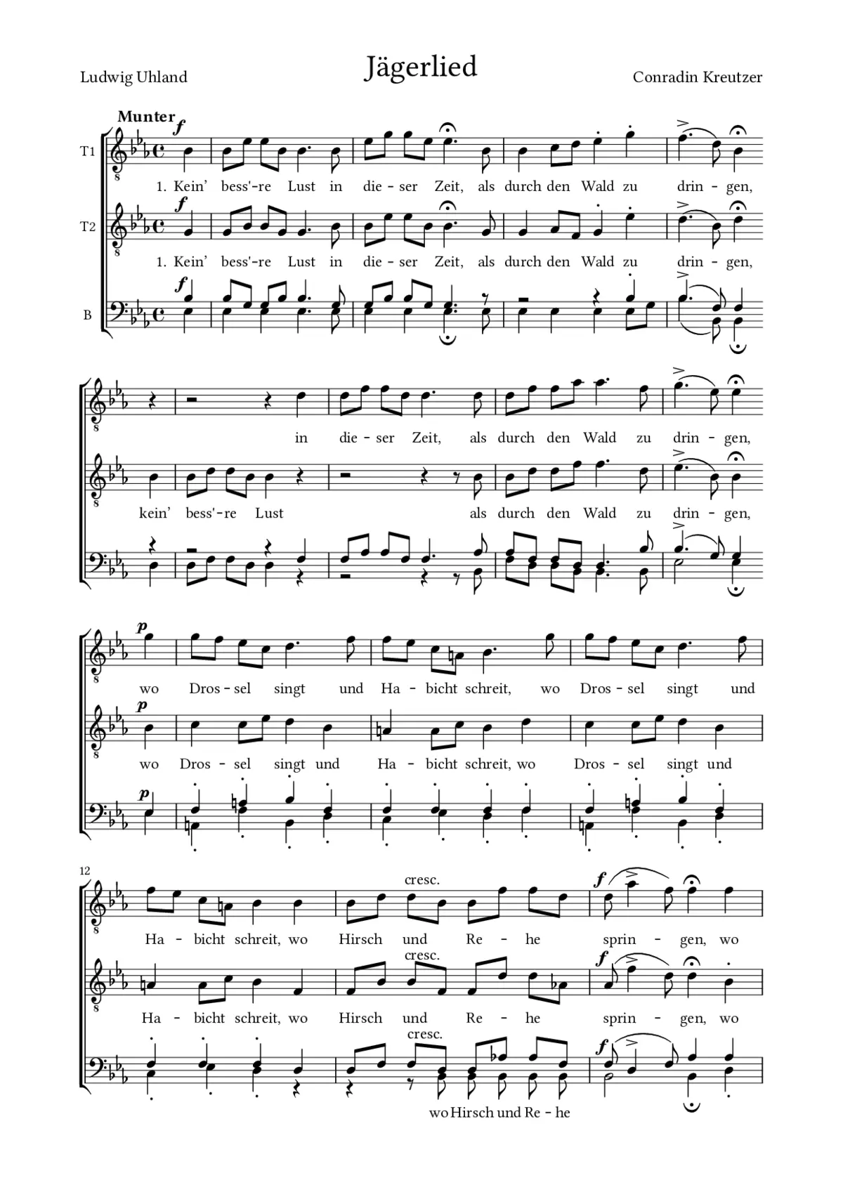 Jägerlied - Page 1