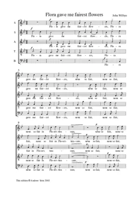 Flora gave me fairest flowers