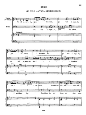 Go Tell Amynta, Gentle Swain