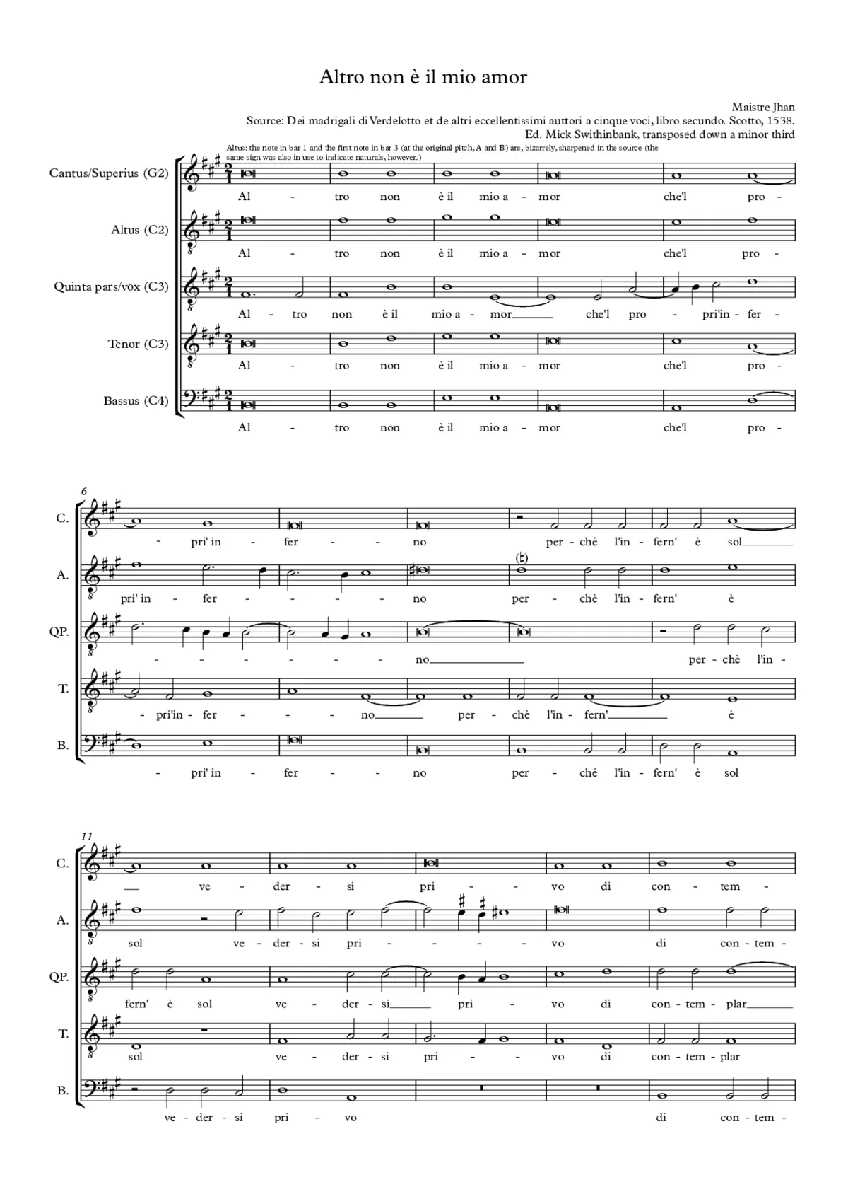 Altro non è il mio amor - Page 1