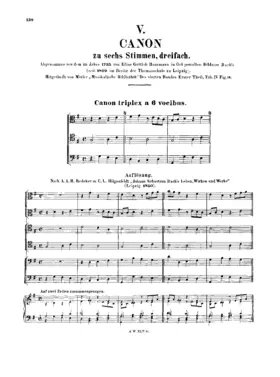 Kanon zu sechs Stimmen