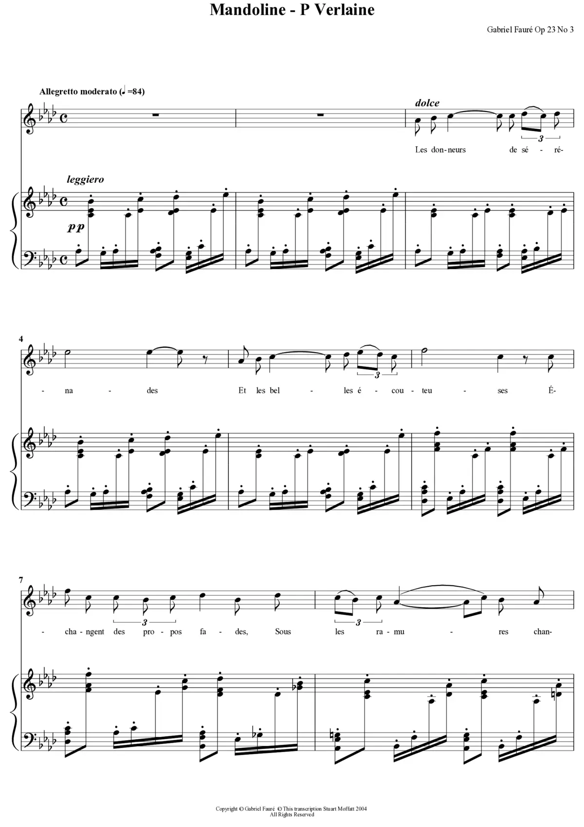Mandoline, Op. 58 No. 1 - Page 1