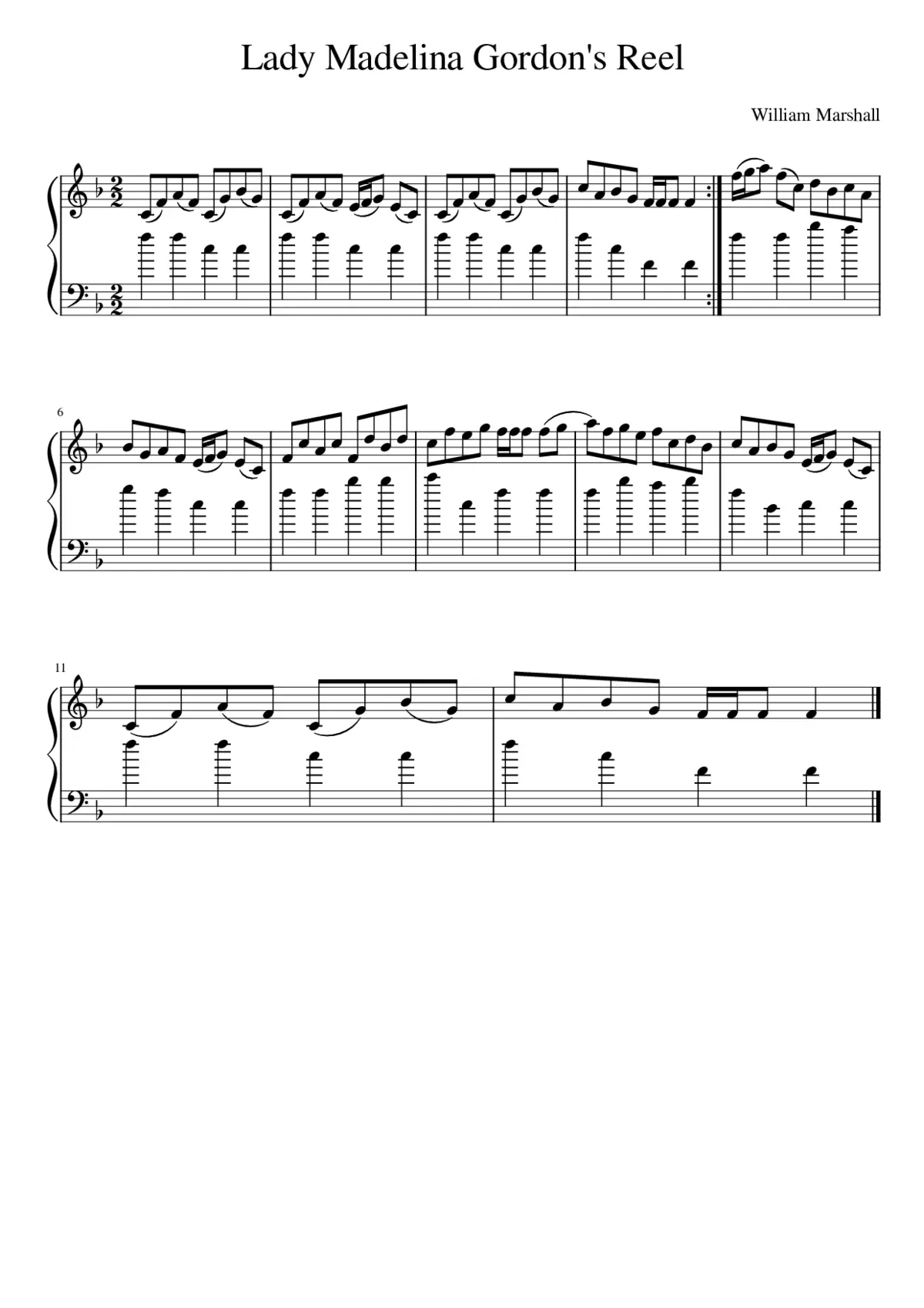 Lady Madelina Gordon's Reel - Page 1