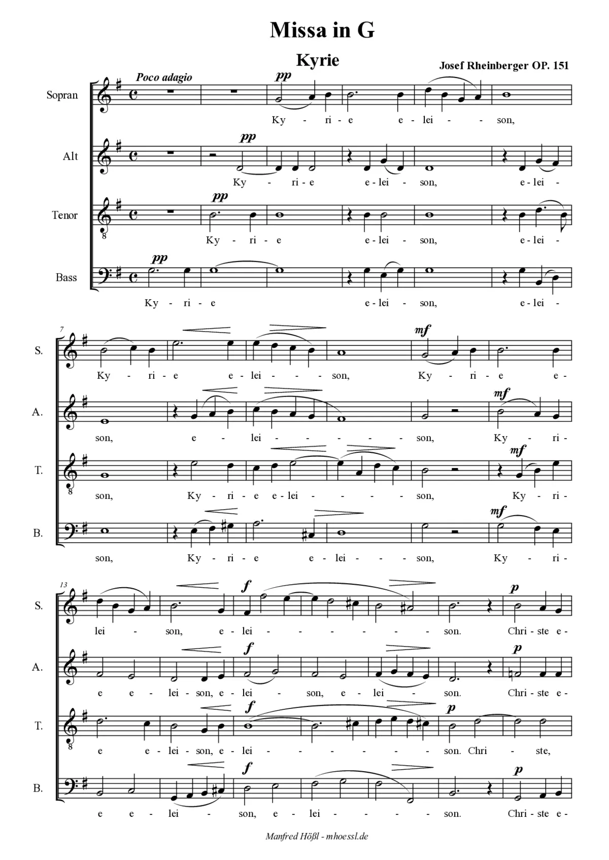Missa in G, op. 151 - Page 1
