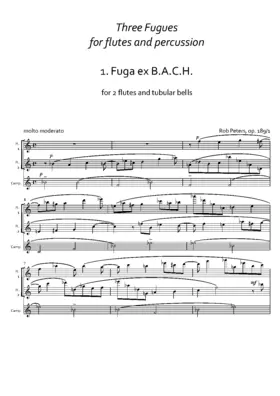 3 Fugues for Flutes and Percussion