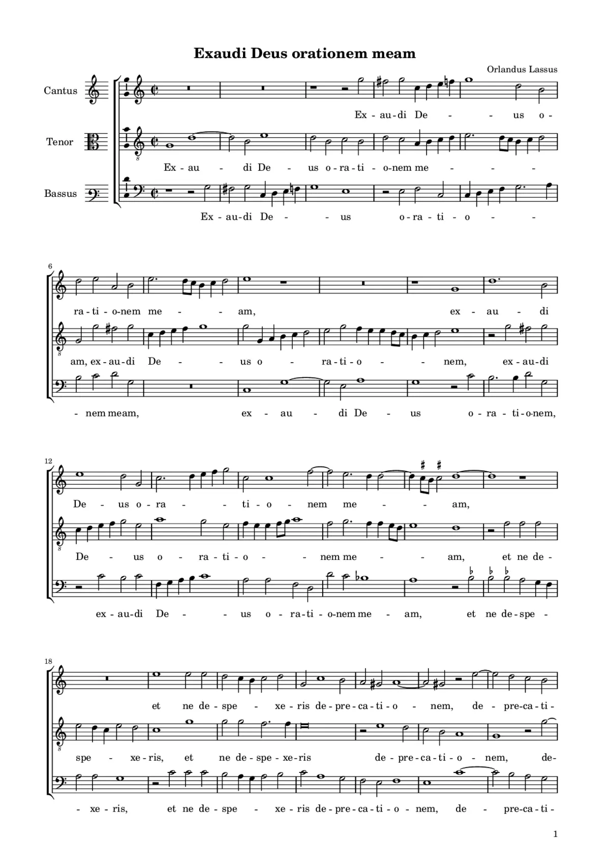 Exaudi Deus orationem meam a3 - Page 1