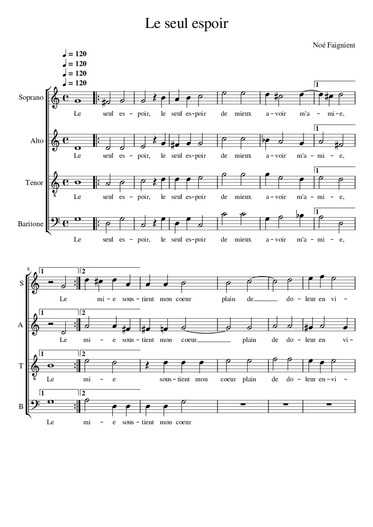 Le seul espoir - Page 1