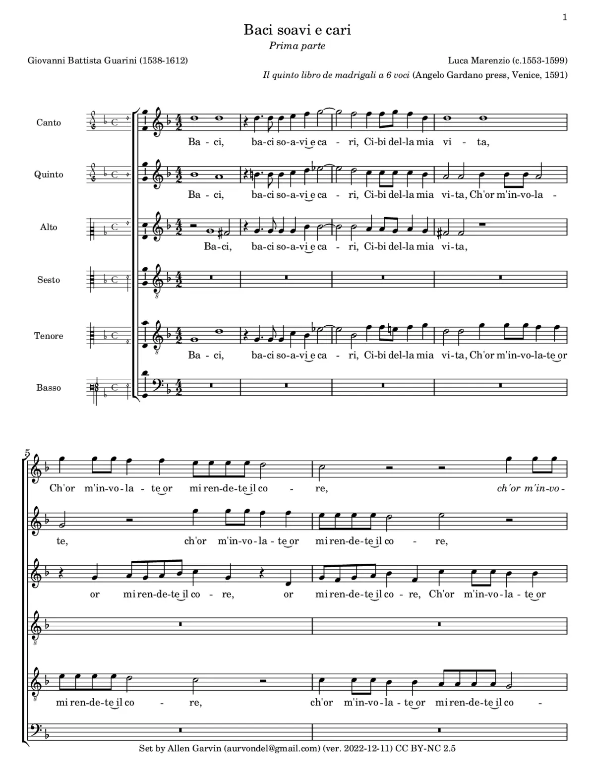 Baci soavi e cari - Page 1