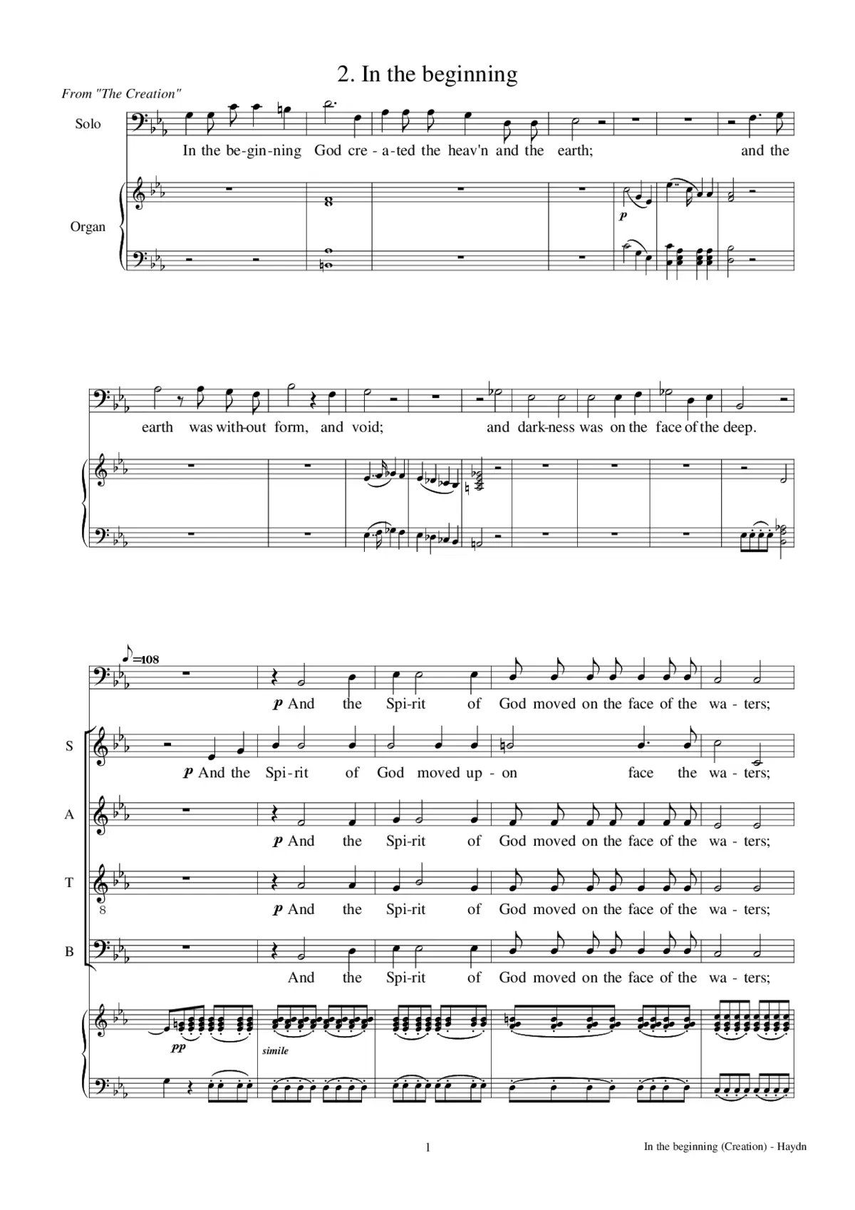 Die Schöpfung (The Creation) - Page 1