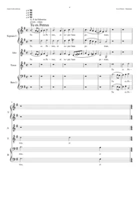Tu es Petrus Secunda pars: Quodcumque ligaveris (one of 3 settings)