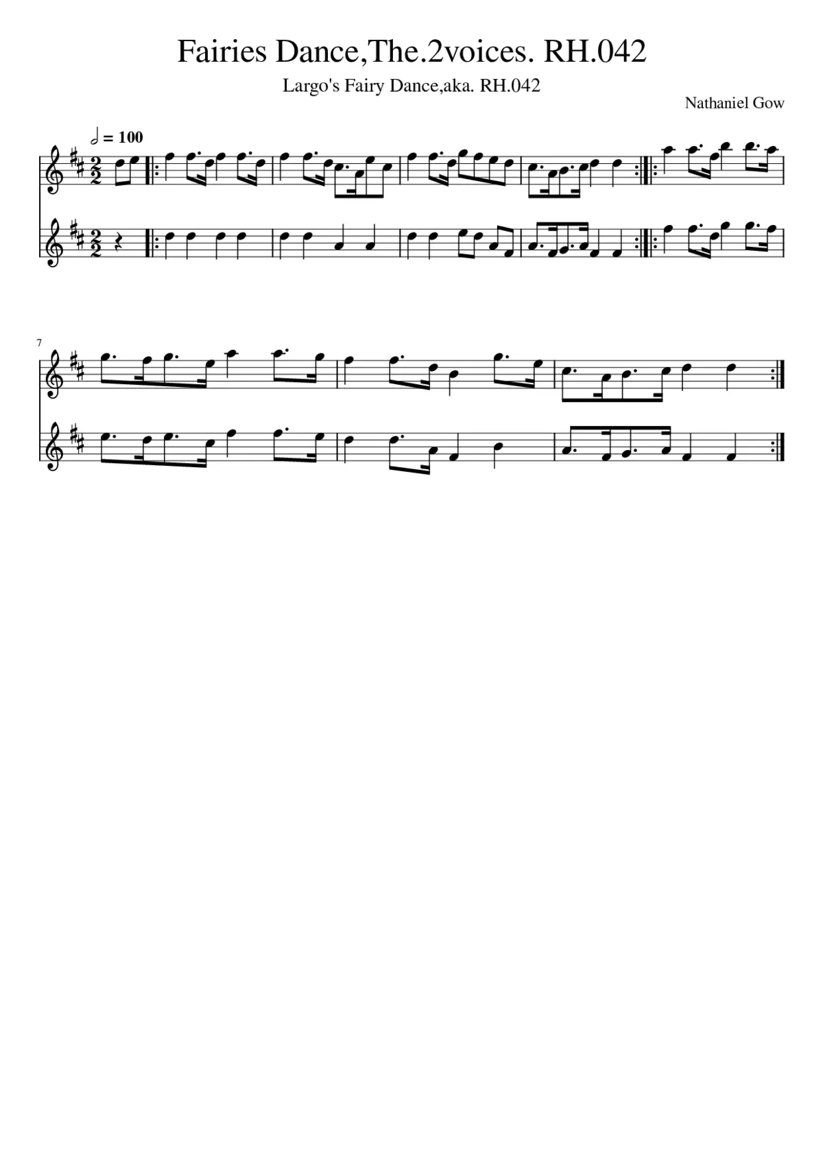 Fairies DanceThe.2voices. RH.042 - Page 1